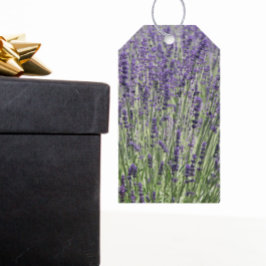 Paarse Lavender Fields Floral Cadeaulabel
