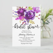 Paarse lavender Floral Bridal Shower Kaart (Staand voorkant)