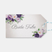Paarse Lavender Floral Bride Tribe Cadeaulabel (Voorkant (Horizontaal))