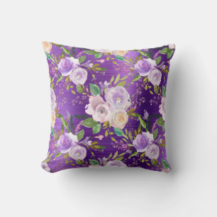 *~* PAARSE LAVENDER Floral Flowers Patroon Kussen