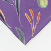 Paarse Lavender Floral - Gepersonaliseerde MONOGRA Fleece Deken (Hoek)