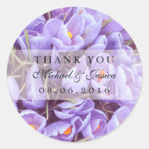 Paarse lavender Floral Hartelijk dank voor het eti