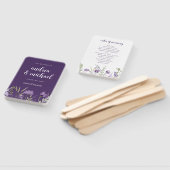 Paarse lavender Floral Wedding Programme Fans Handwaaier (Niet-gemonteerd)