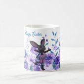 Paarse lavender Floral Whimsical Easter Bunny Mok (Center)