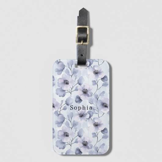 Paarse lavender Flowers Bagagelabel (Voorkant (verticaal))