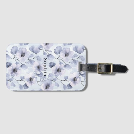 Paarse lavender Flowers Bagagelabel (Voorkant (horizontaal))