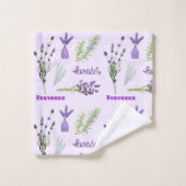 Paarse lavender Flowers en Lavender Bunches Bad Handdoek (Wasdoekje)