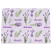 Paarse lavender Flowers en Lavender Bunches Groot Cadeauzakje (Voorkant)