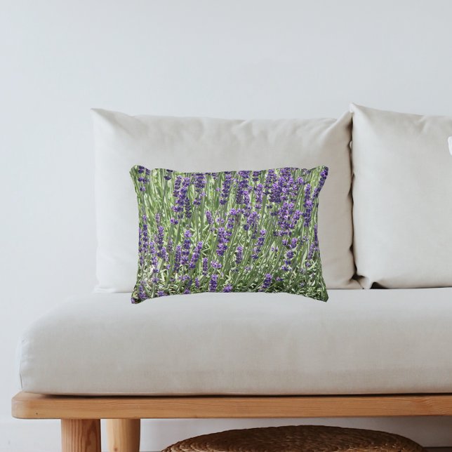 Paarse lavender Flowers Floral Accent Kussen (In Situ Sofa)