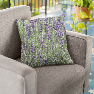 Paarse lavender Flowers Floral Kussen