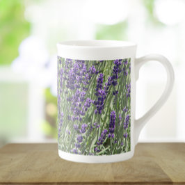 Paarse lavender Flowers Floral Porselein Kop