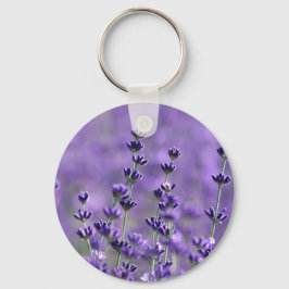 Paarse lavender Flowers Floral Sleutelhanger