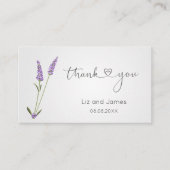 Paarse lavender Flowers Hartelijk dank Plaatskaartje (Voorkant)