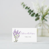 Paarse lavender Flowers place card Plaatskaartje (Staand voorkant)