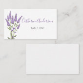 Paarse lavender Flowers place card Plaatskaartje (Voorkant / Achterkant)