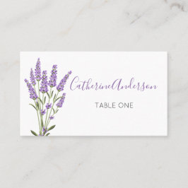 Paarse lavender Flowers place card Plaatskaartje