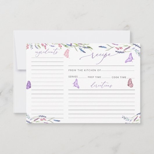 Paarse lavender Flowers Vrijgezellenfeest Recipe K (Voorkant)