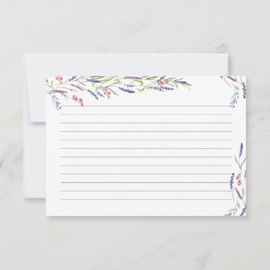 Paarse lavender Flowers Vrijgezellenfeest Recipe K (Achterkant)