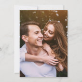 Paarse lavender Foliage Gold Photo Weddenschap Kaart (Achterkant)