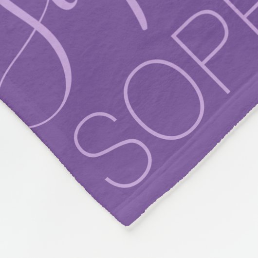 Paarse Lavender Girls Name Custom Personalized Fleece Deken (Hoek)