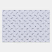 Paarse lavender Glitter Dragonflies   Inpakpapier Vel (Voorkant)
