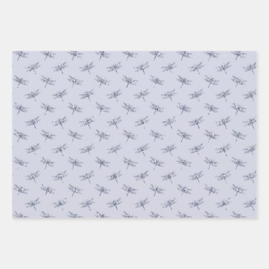 Paarse lavender Glitter Dragonflies   Inpakpapier Vel (Voorkant)