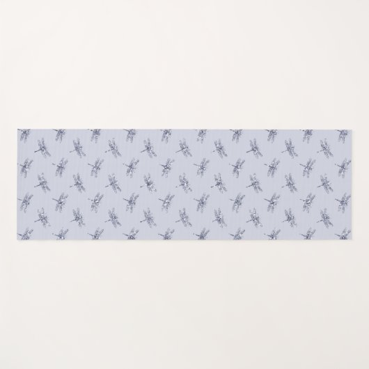 Paarse lavender Glitter Dragonflies Yogamat (Voorkant (horizontaal))