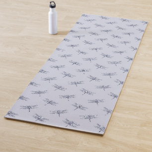 Paarse lavender Glitter Dragonflies Yogamat