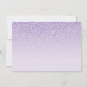 Paarse lavender glitter foto bedankt Sweet 16 (Achterkant)