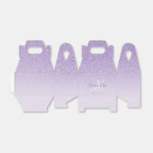 Paarse lavender Glitter Monogrammed ombre Bedankdoosjes (Uitgevouwen)