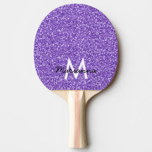 Paarse lavender Glitter Stijlvol Speciaal Tafeltennisbatje