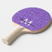 Paarse lavender Glitter Stijlvol Speciaal Tafeltennisbatje (Voorkant Gekanteld)