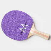 Paarse lavender Glitter Stijlvol Speciaal Tafeltennisbatje (Zijkant)