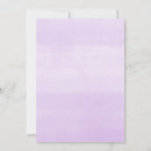 Paarse lavender goudbruin baby brunch kaart (Achterkant)