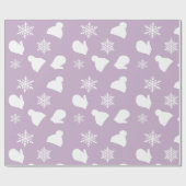 Paarse lavender Holiday Mittens en kerstPetten Cadeaupapier (Vlak)