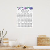 Paarse lavender Hydrangeas Weddenschappen Poster (Keuken)