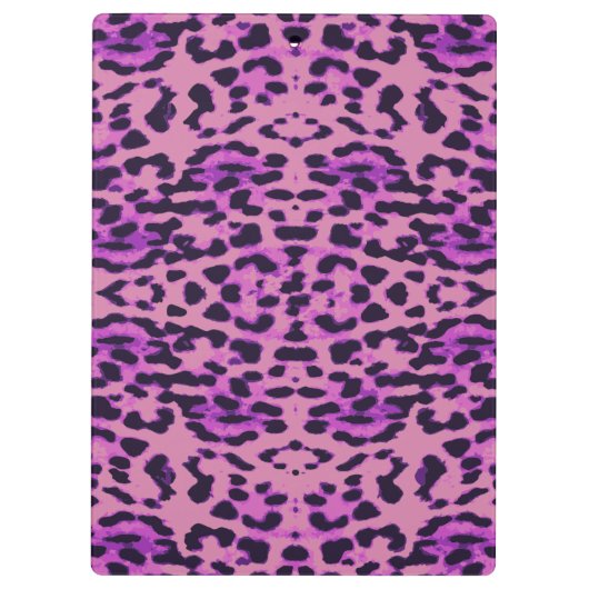 Paarse lavender Leopard Print Klembord (Achterkant)