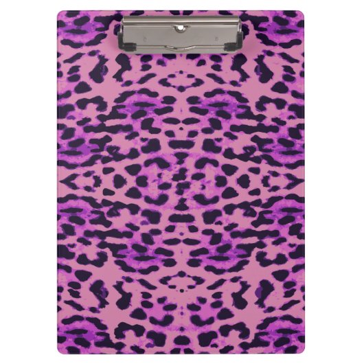 Paarse lavender Leopard Print Klembord (Voorkant)