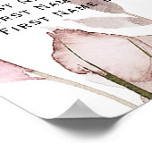 Paarse lavender Lila Floral Wedding Seat Seat Poster (Hoek)