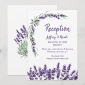 Paarse lavender Lila Flower Weddenschap Kaart (Voorkant / Achterkant)