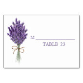 Paarse lavender Lila Flower Wedding Table Kaart (Achterkant)