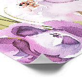 Paarse Lavender Lila Waterverf Floral Welkom Poster (Hoek)