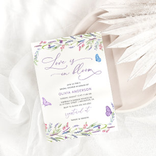 Paarse lavender Love in Bloom Vrijgezellenfeest Kaart