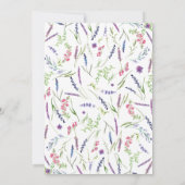 Paarse lavender Love in Bloom Vrijgezellenfeest Kaart (Achterkant)