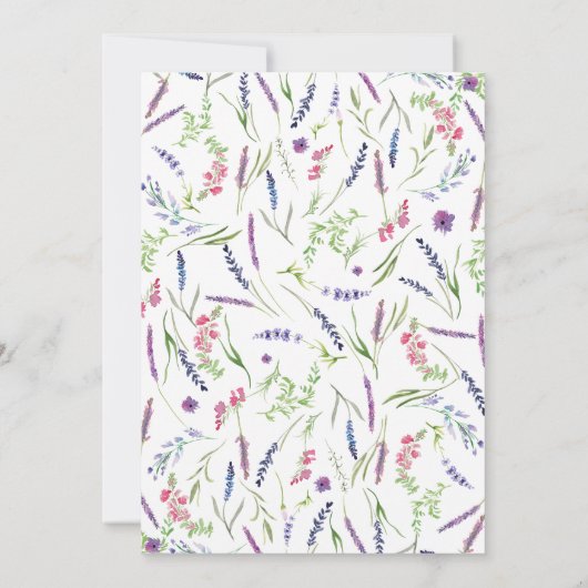 Paarse lavender Love in Bloom Vrijgezellenfeest Kaart (Achterkant)