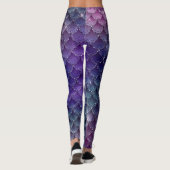 Paarse lavender Mermaid Leggings (Achterkant)