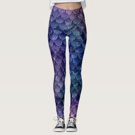 Paarse lavender Mermaid Leggings