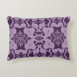 Paarse lavender Modern Elegant Leaf Patroon Accent Kussen