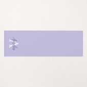 Paarse lavender Monogram Script Yoga Mat (Voorkant (horizontaal))