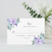 Paarse lavender Munt Waterverf Peonies RSVP (Staand voorkant)